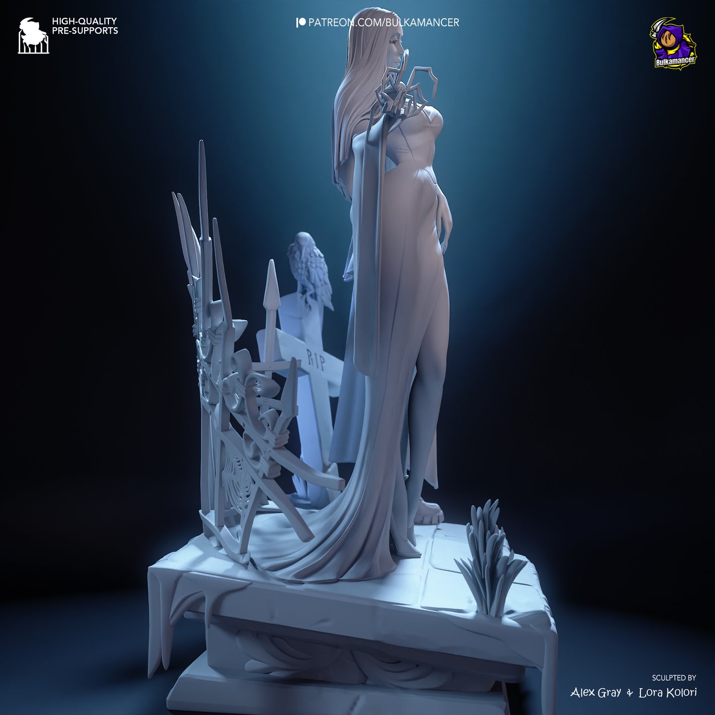 Gothic Duo (Morticia & Wednesday) Statue