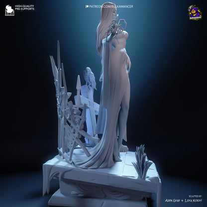 Gothic Duo (Morticia & Wednesday) Statue