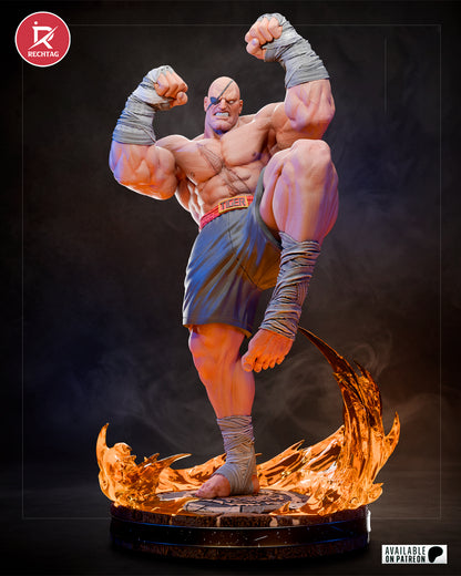 Sagat Statue 3D-Printed Kit