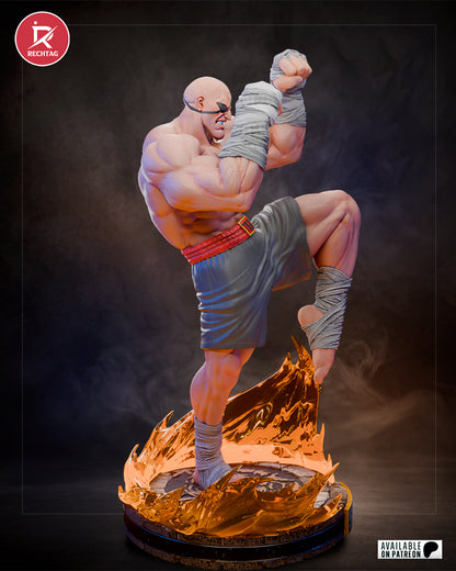 Sagat Statue 3D-Printed Kit