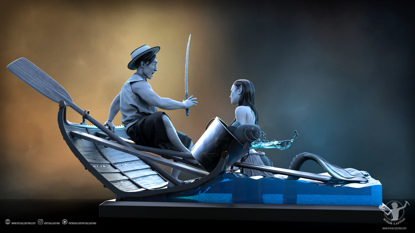 Serena And The Fisherman Statue
