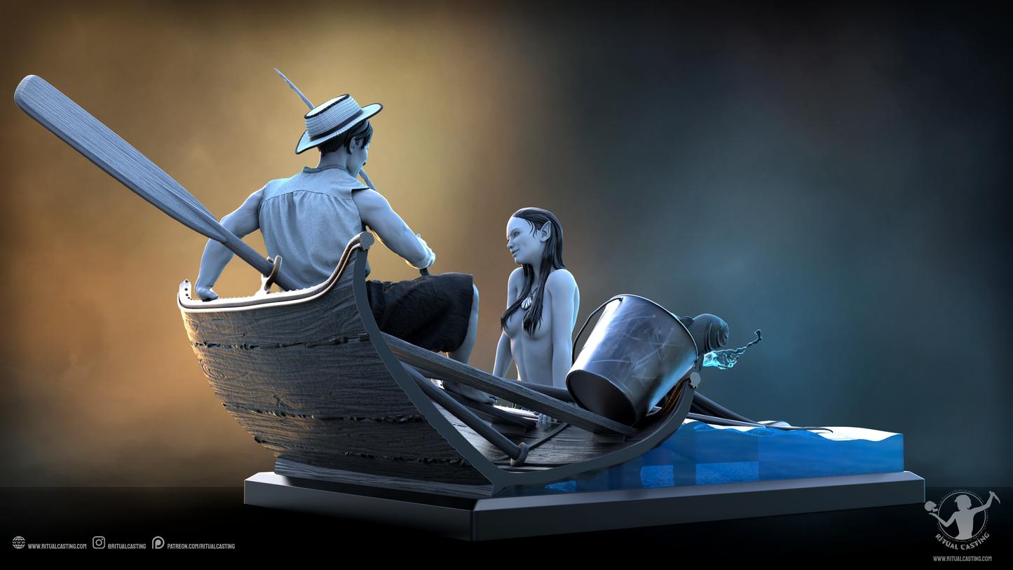 Serena And The Fisherman Statue