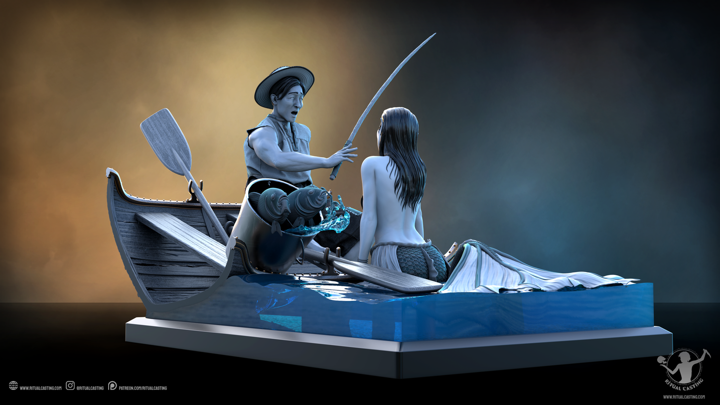 Serena And The Fisherman Statue