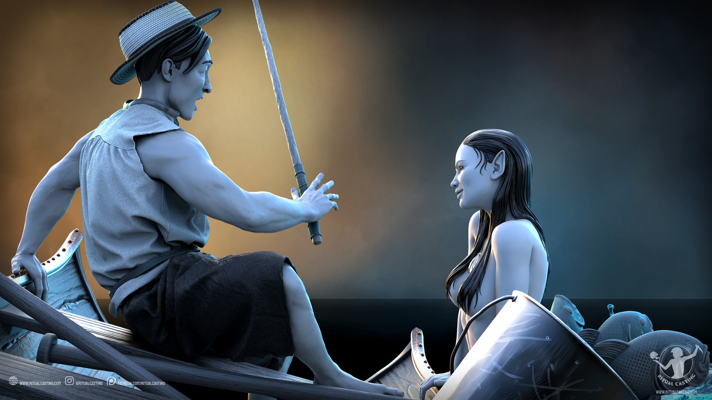 Serena And The Fisherman Statue