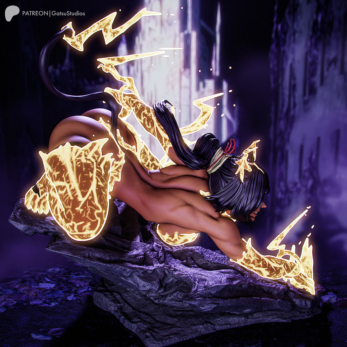 Yoruichi Shihōin Statue 3D-Printed Kit