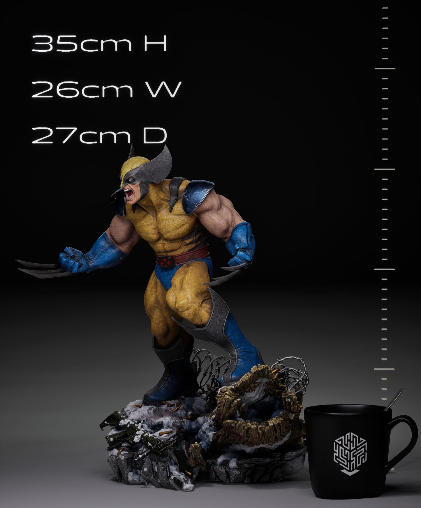 Wolverine Statue 3D-Printed Kit
