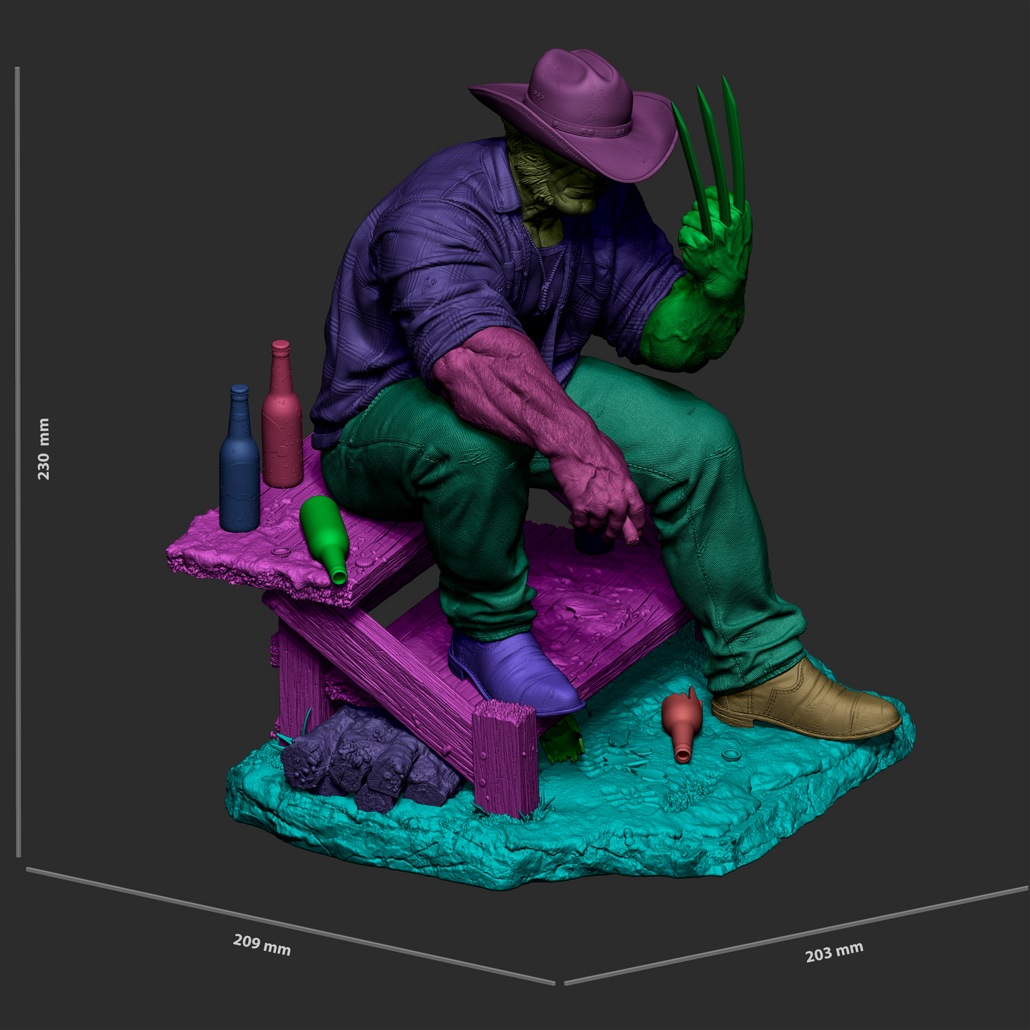 Logan Statue 3D-Printed Kit