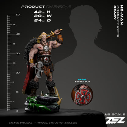 He-Man (Museum Pose) Statue 3D-Printed Kit