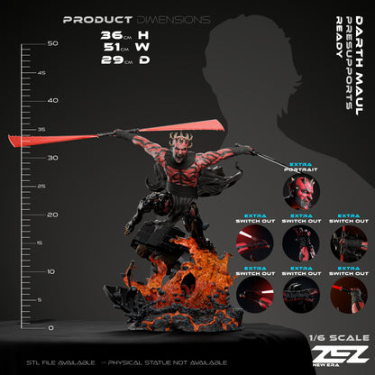 Darth Maul Statue 3D-Printed Kit