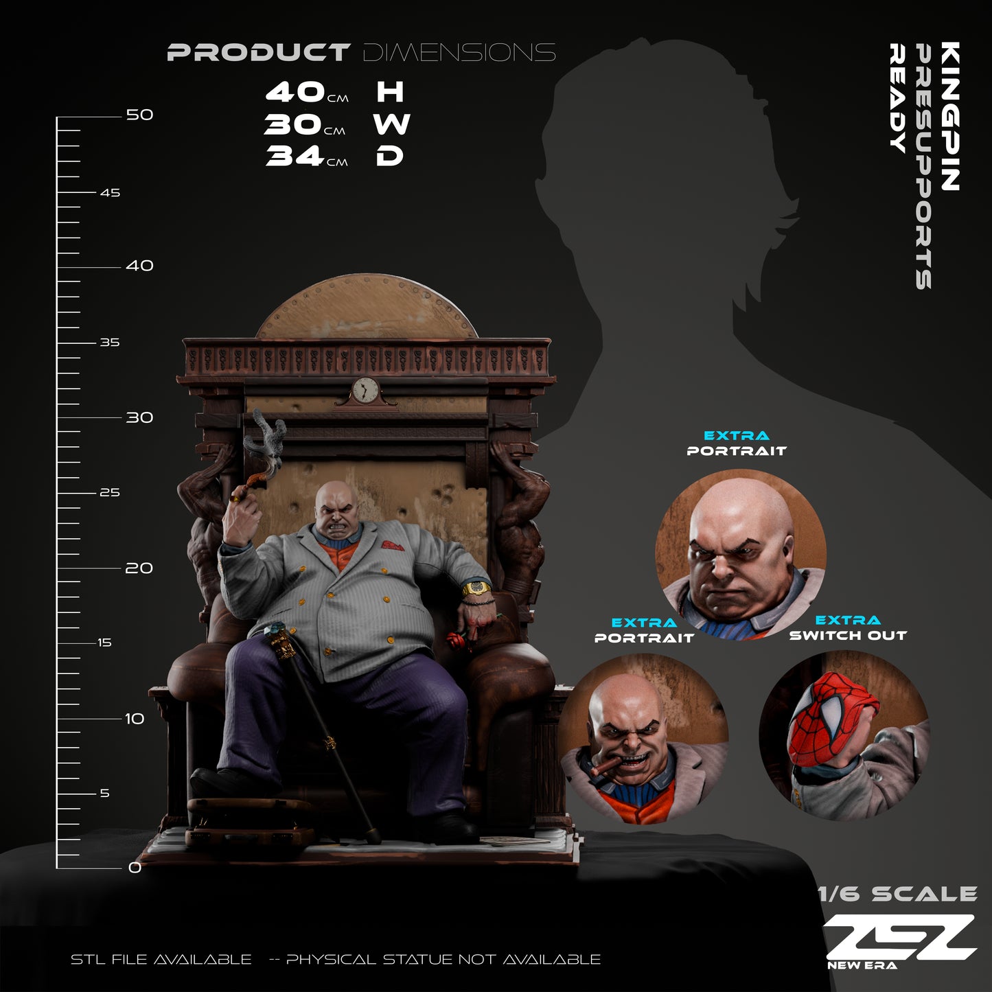 Kingpin Statue 3D-Printed Kit