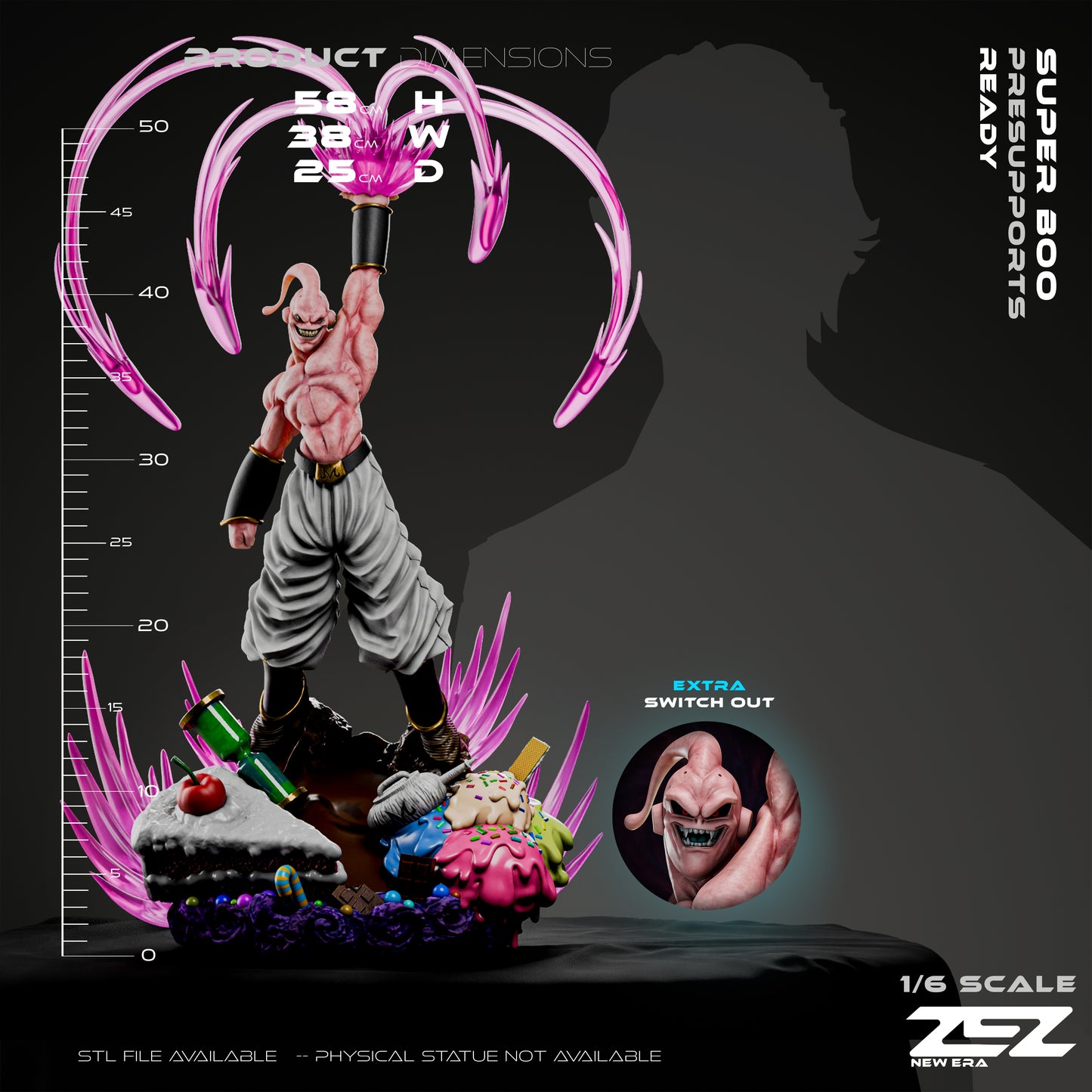 Majin Boo Statue 3D-Printed Kit
