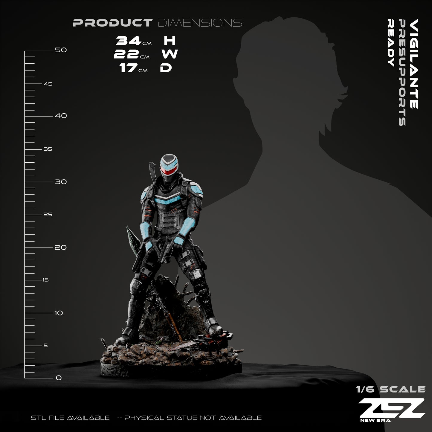 Vigilante Statue 3D-Printed Kit