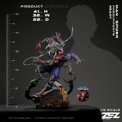 Man Spider Statue 3D-Printed Kit