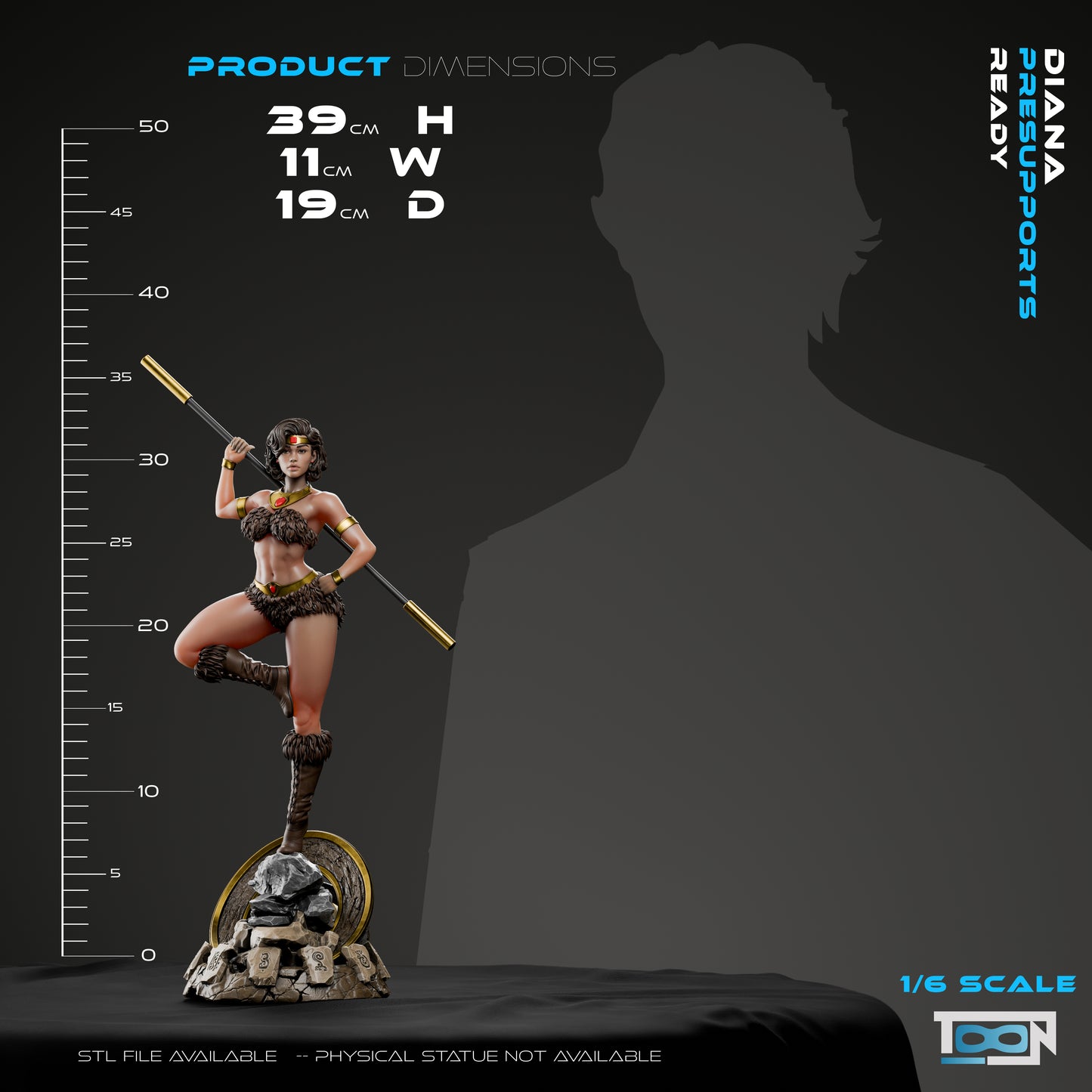 Princess Diana Statue 3D-Printed Kit