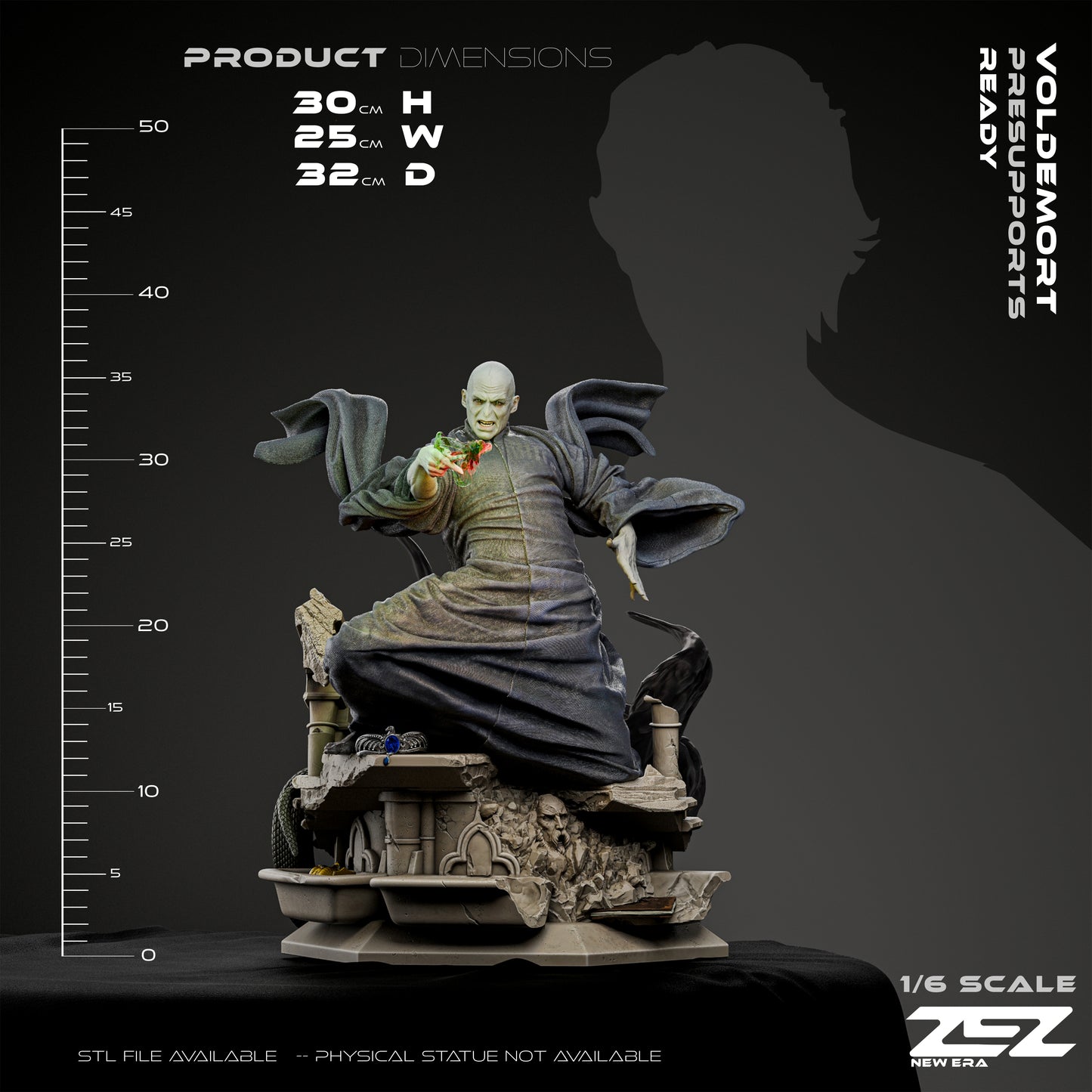 Voldemort Statue 3D-Printed Kit