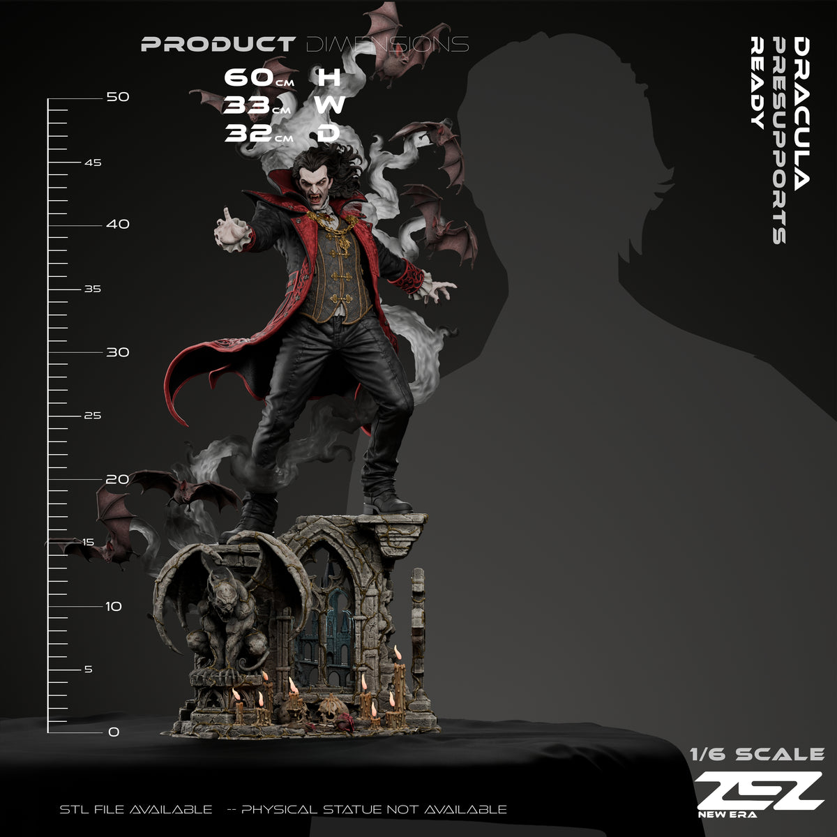 Dracula Statue 3D-Printed Kit