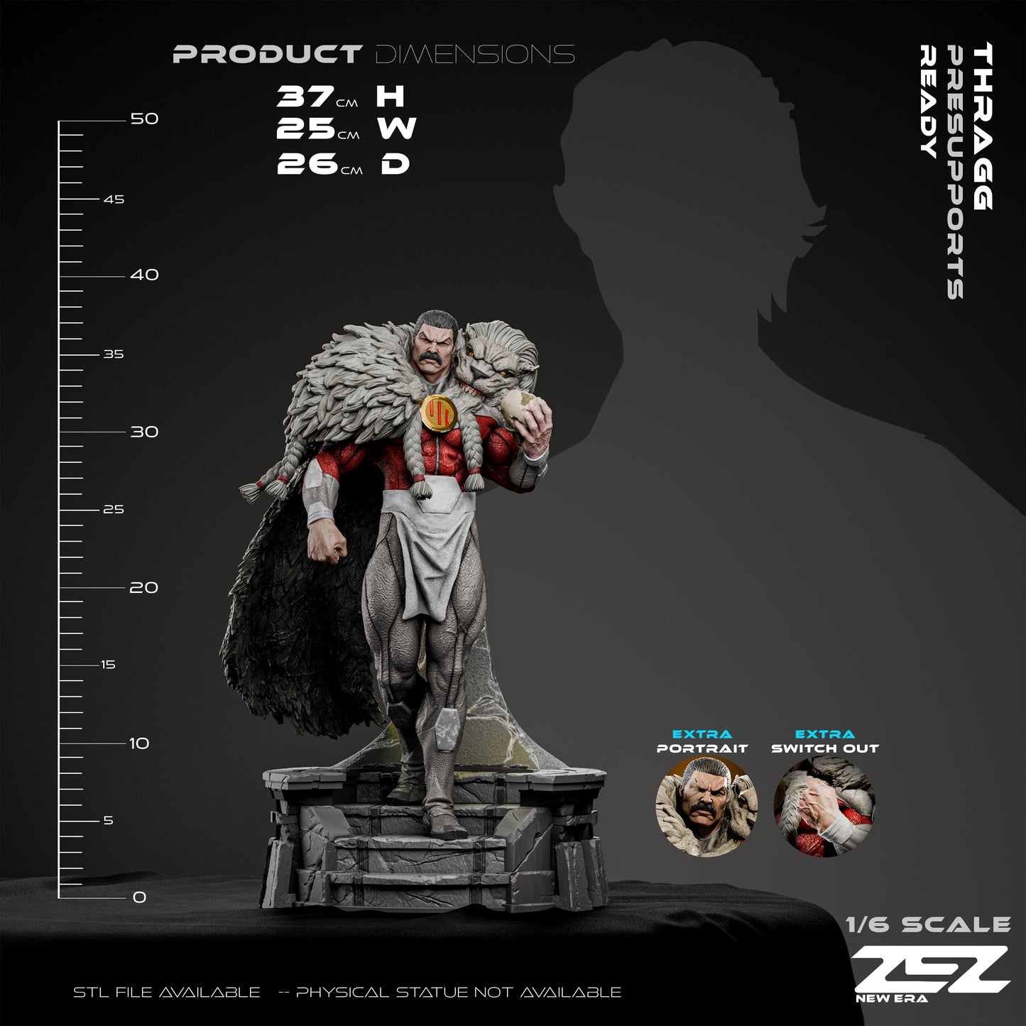 Thragg Statue 3D-Printed Kit