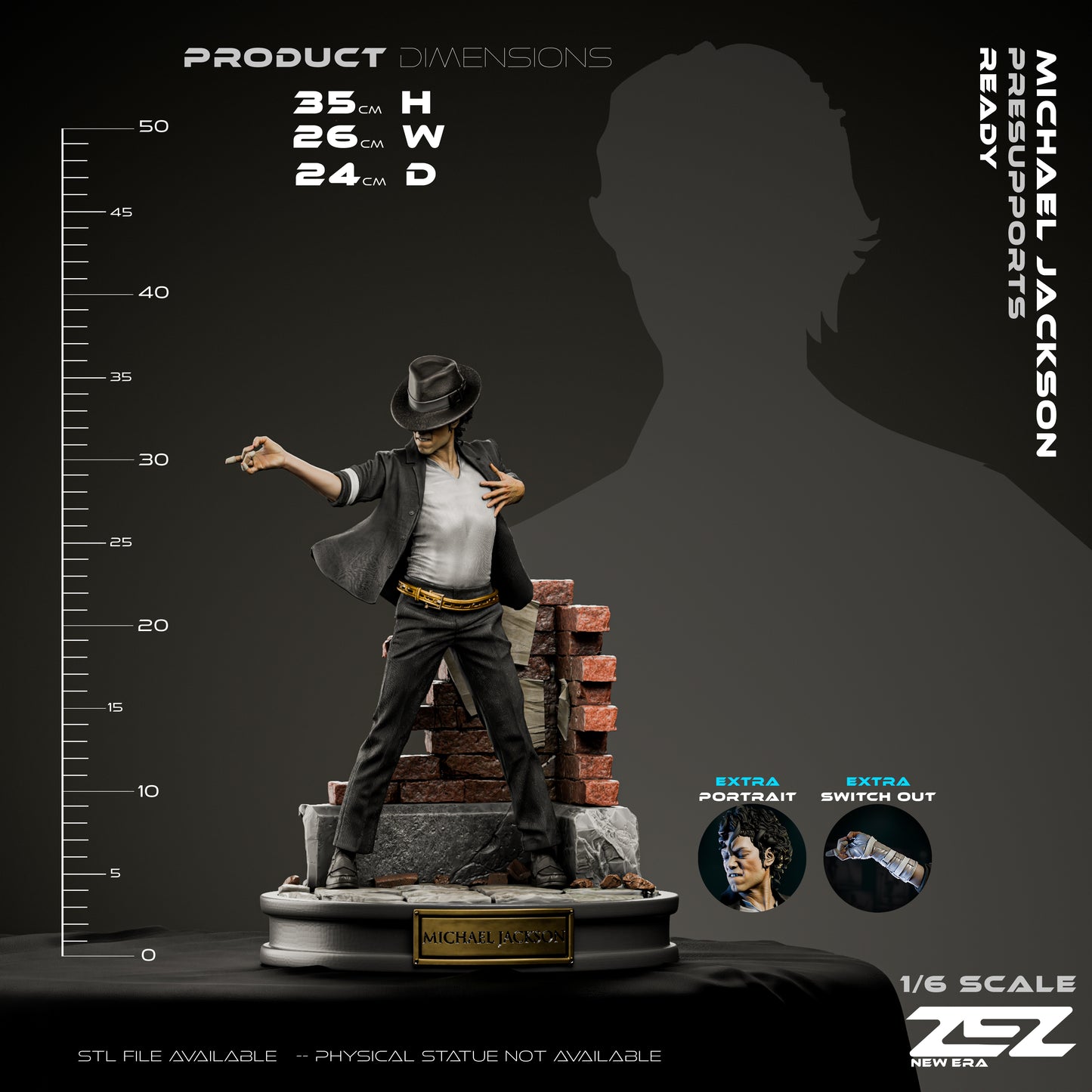 Michael Jackson Statue 3D-Printed Kit