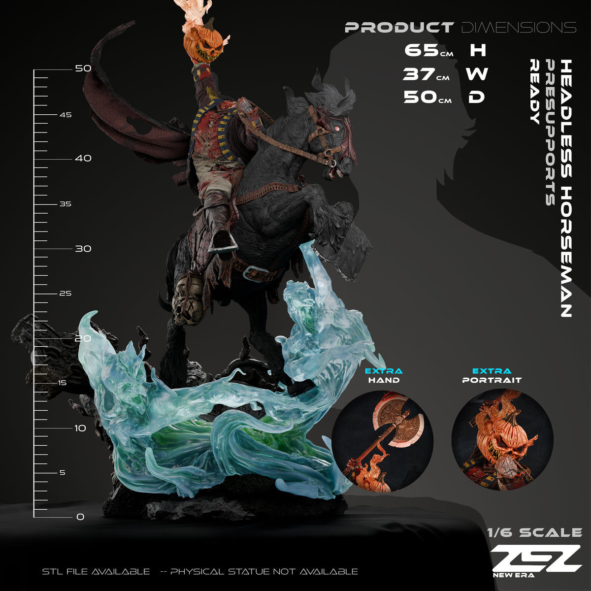 Headless Horseman Statue 3D-Printed Kit
