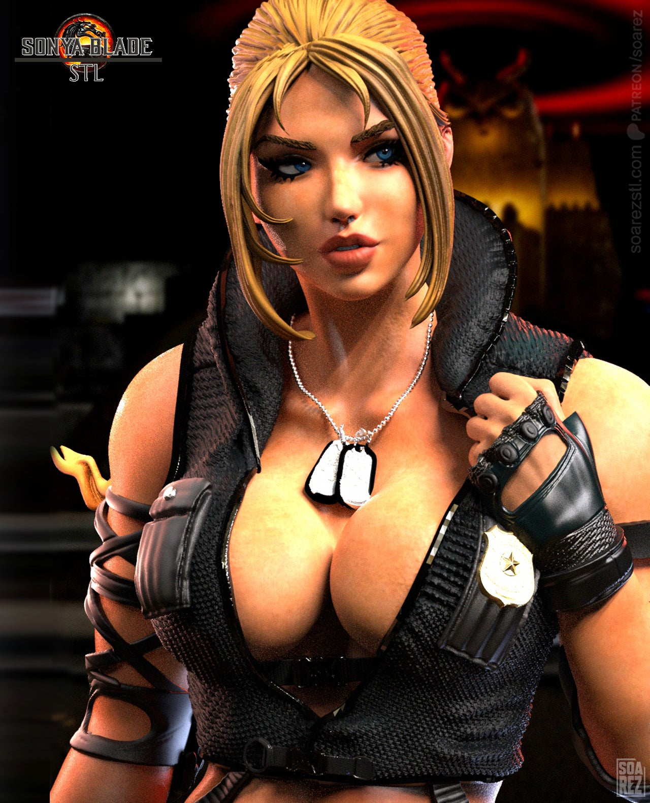 Sonya Bleade (MK) Statue