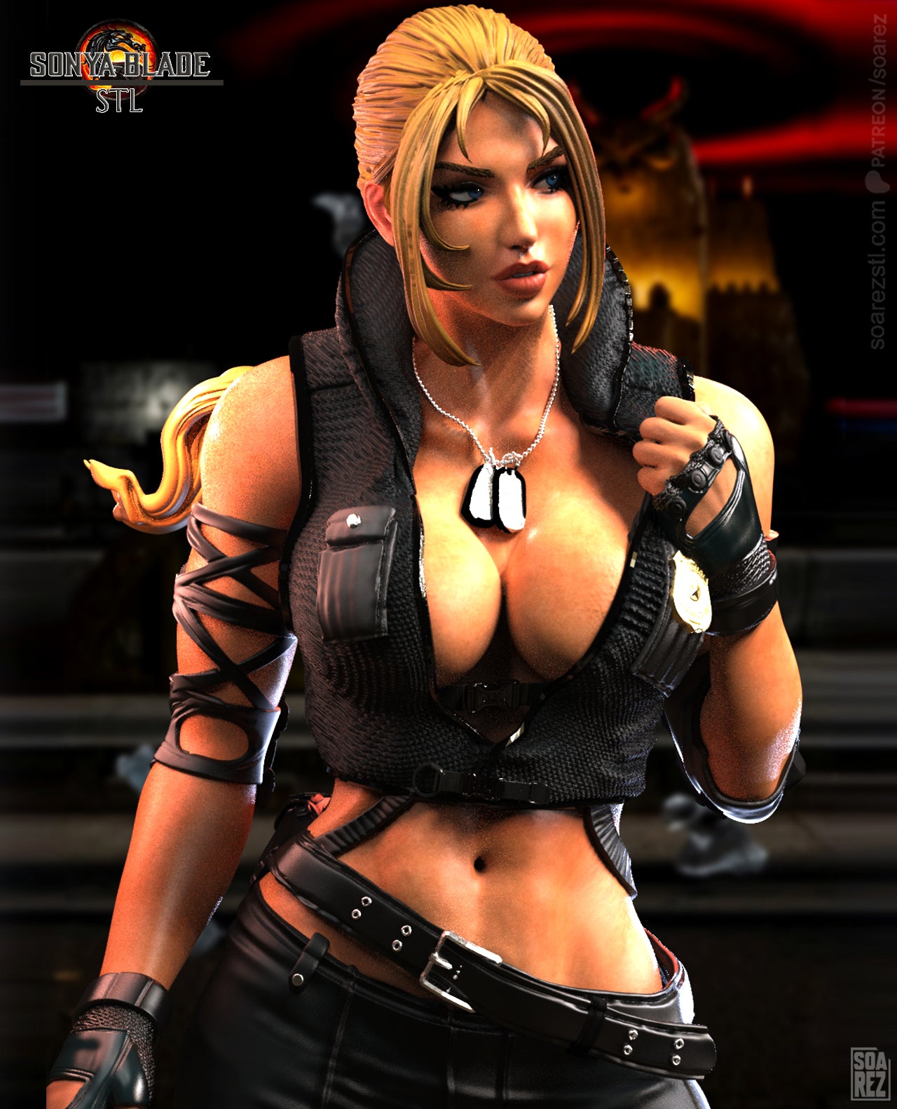 Sonya Bleade (MK) Statue