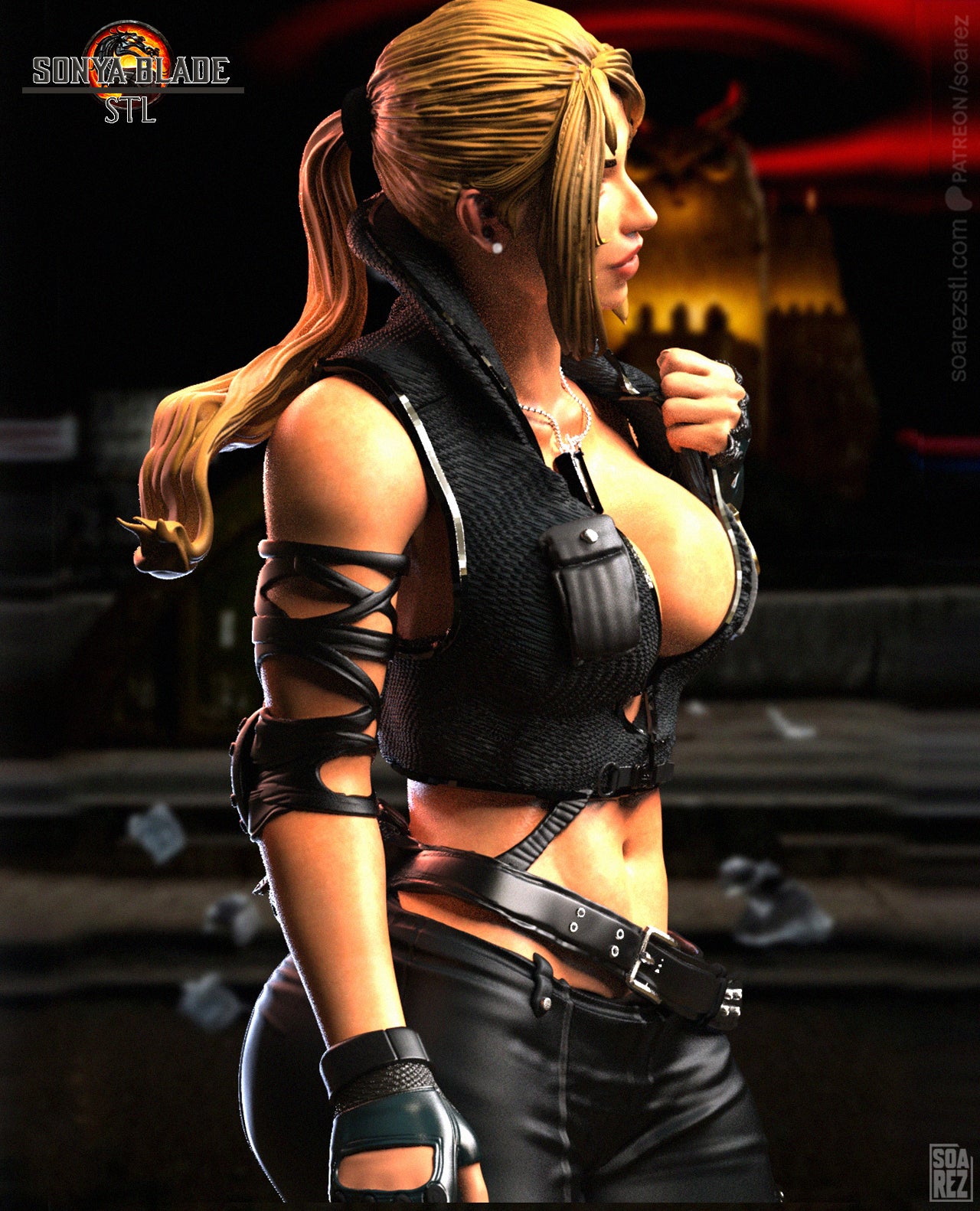 Sonya Bleade (MK) Statue