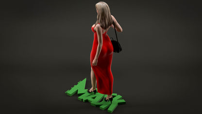 Tina Carlyle (The Mask) Statue 3D-Printed Kit