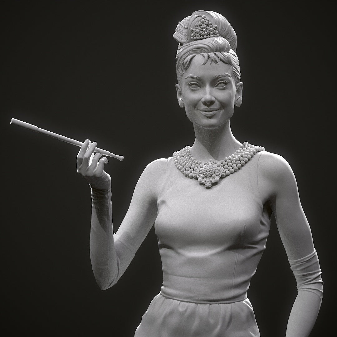 Audrey ( Breakfast At Tiffany's) Statue 3D-Printed Kit