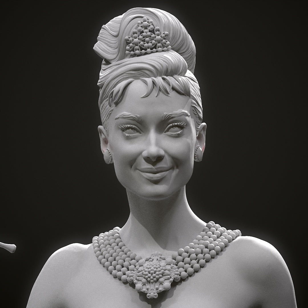 Audrey ( Breakfast At Tiffany's) Statue 3D-Printed Kit