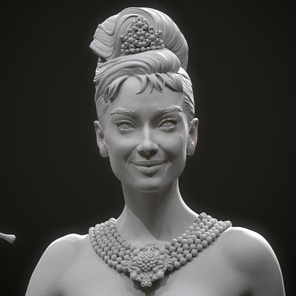Audrey ( Breakfast At Tiffany's) Statue 3D-Printed Kit