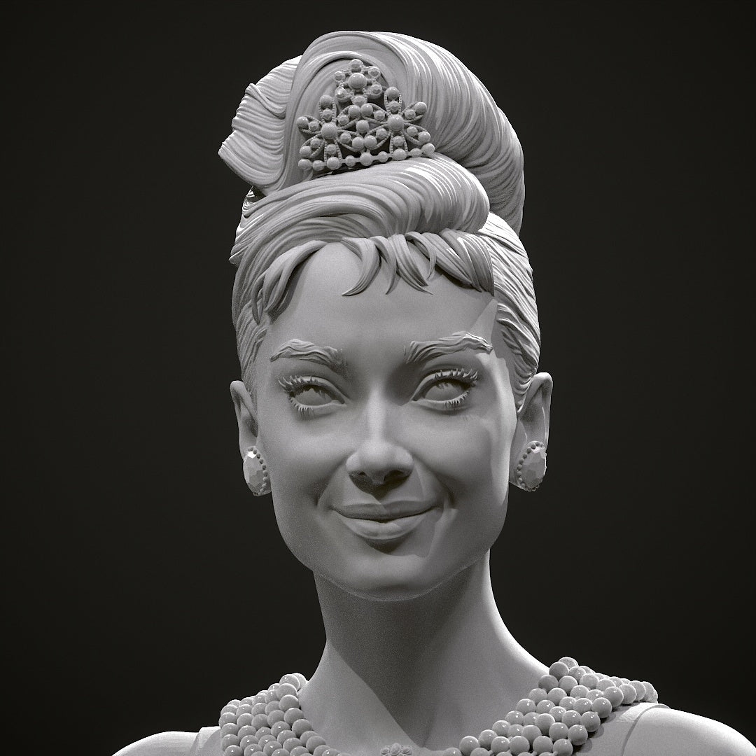 Audrey ( Breakfast At Tiffany's) Statue 3D-Printed Kit