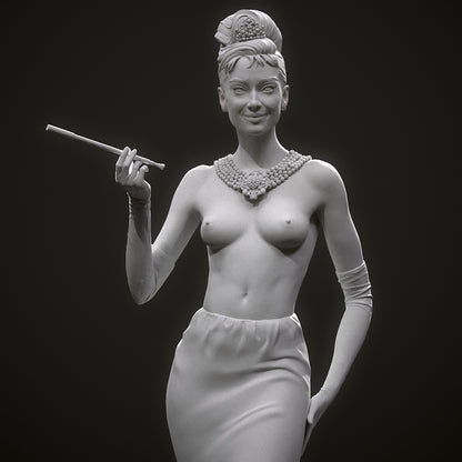 Audrey ( Breakfast At Tiffany's) Statue 3D-Printed Kit