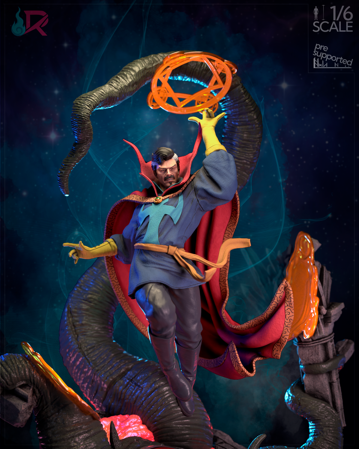 Dr. Strange VS Shuma Gorath Statue 3D-Printed Kit