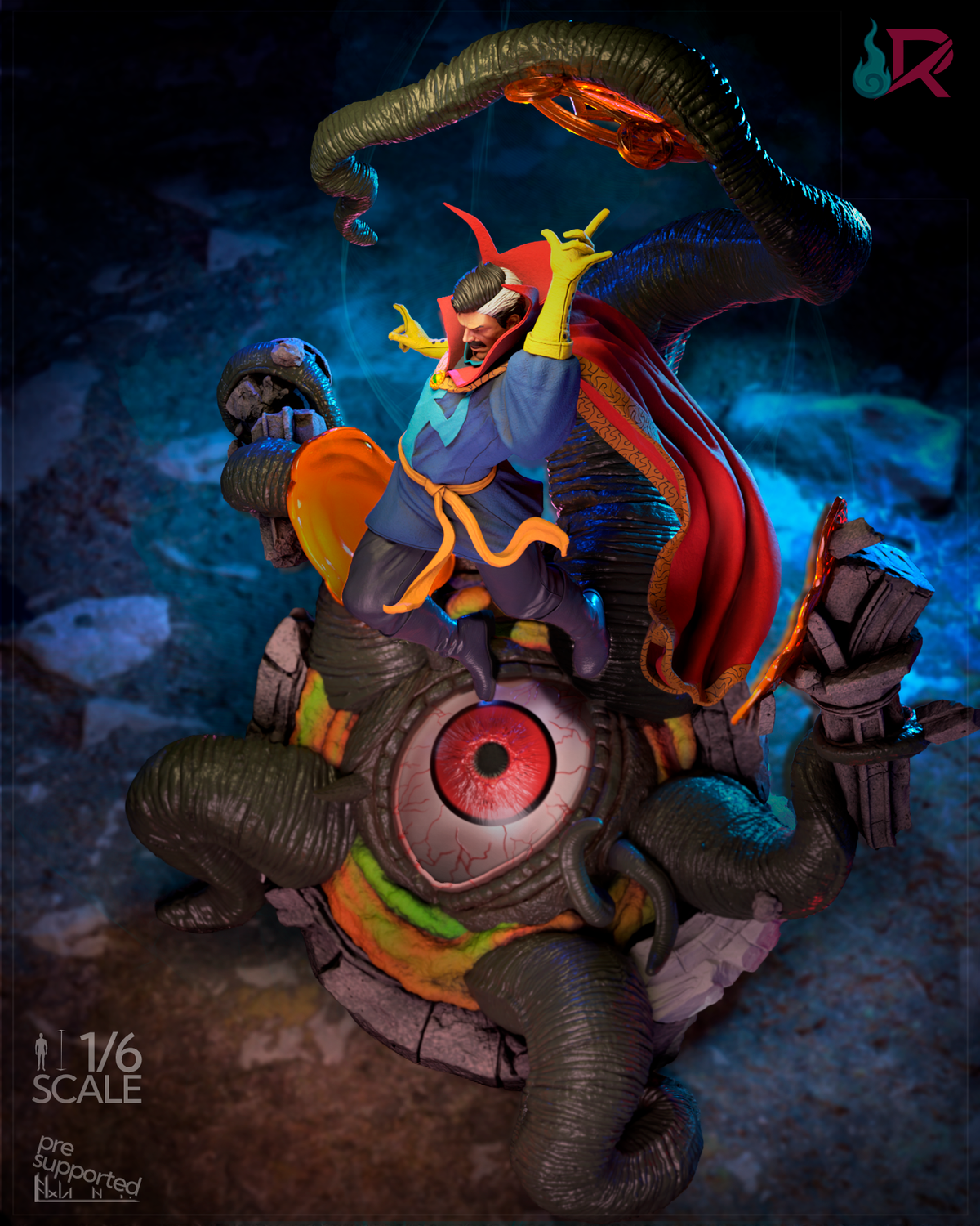 Dr. Strange VS Shuma Gorath Statue 3D-Printed Kit