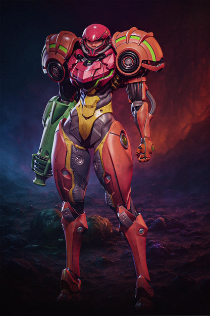 Samus Aran Kugo Statue 3D-Printed Kit