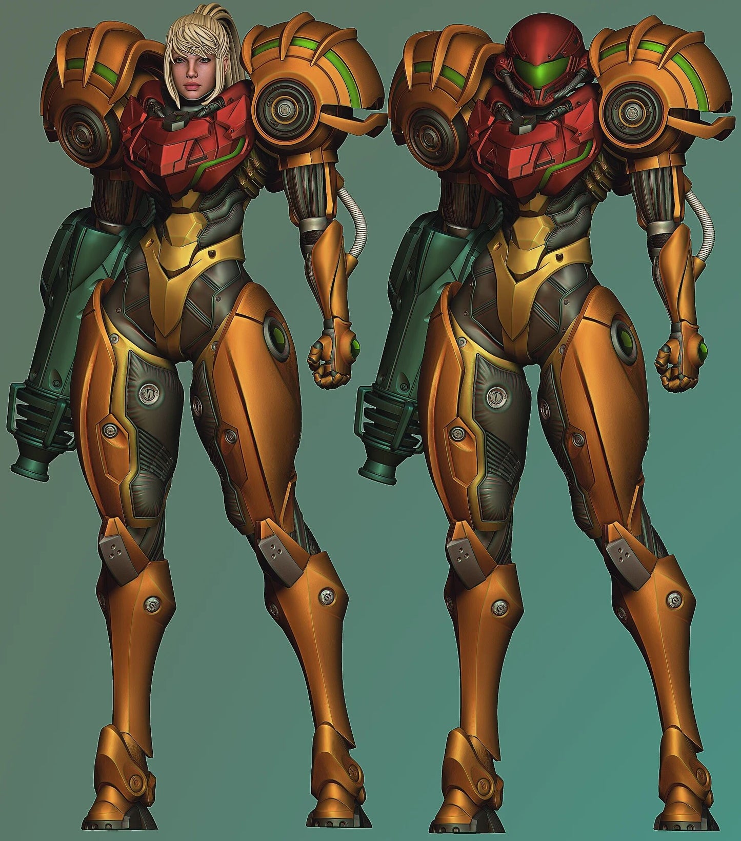 Samus Aran Kugo Statue 3D-Printed Kit