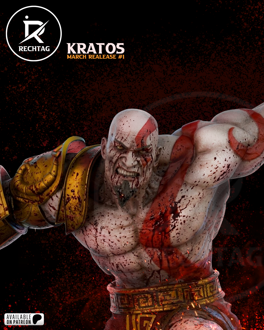 Kratos Statue 3D-Printed Kit