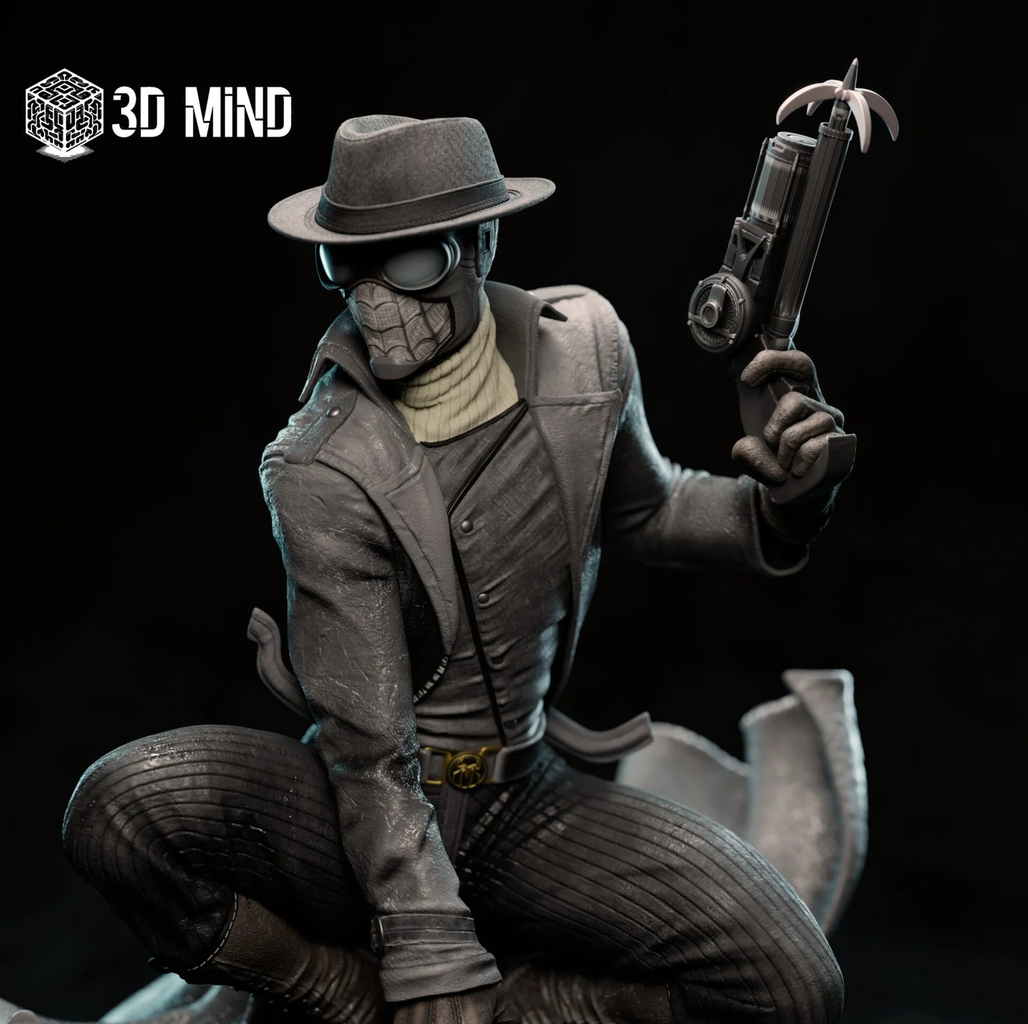 Spiderman Noir Statue 3D-Printed Kit