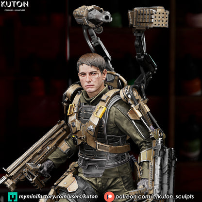 Major William Cage Statue 3D-Printed Kit