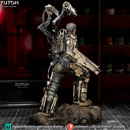 Major William Cage Statue 3D-Printed Kit