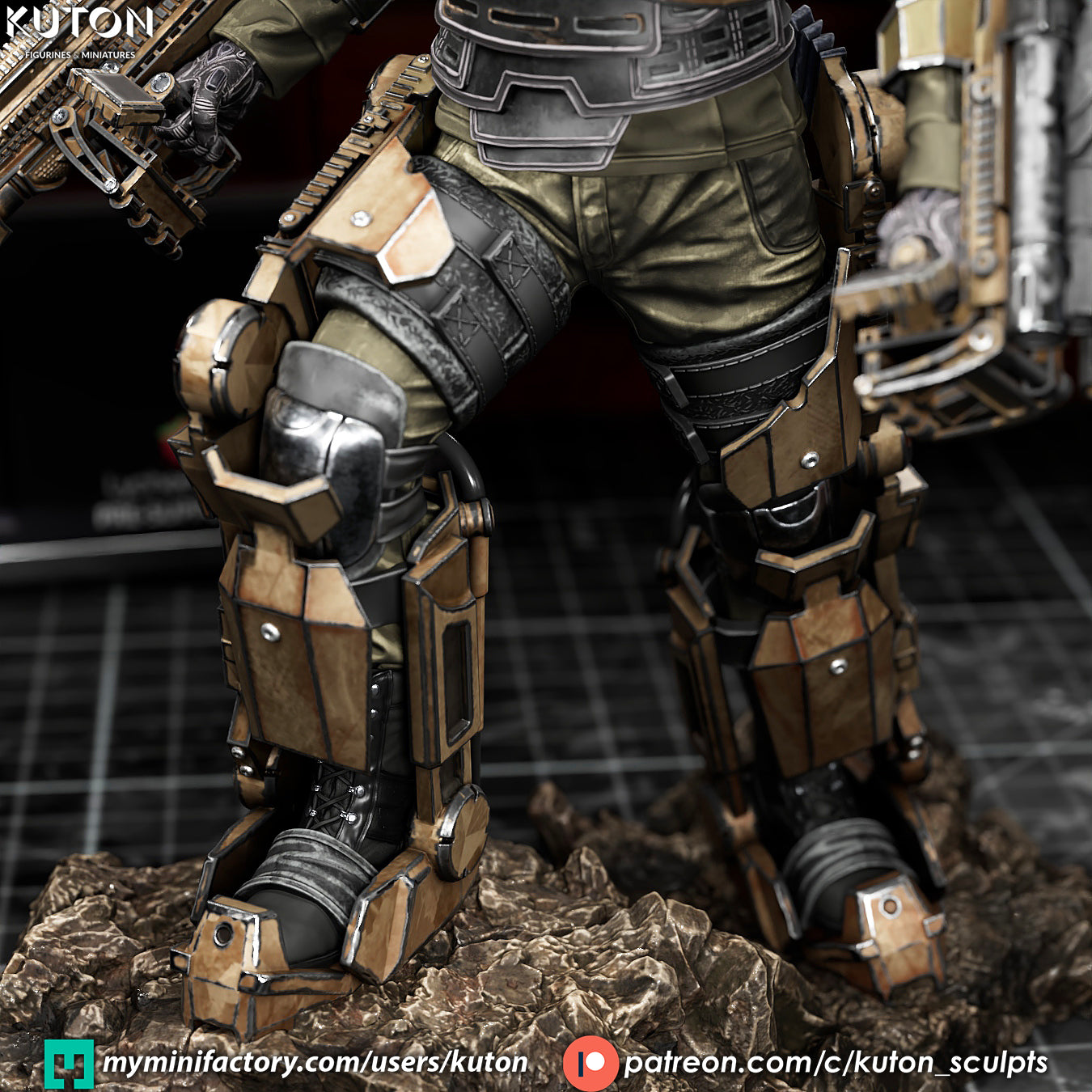 Major William Cage Statue 3D-Printed Kit