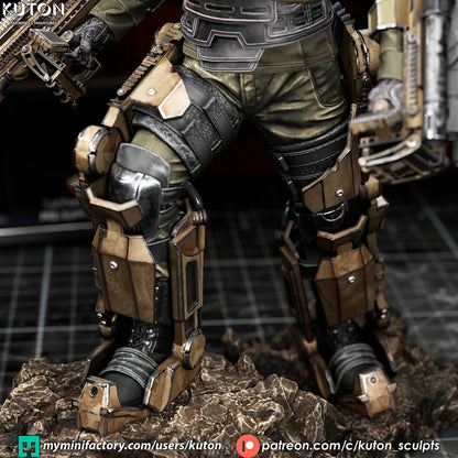 Major William Cage Statue 3D-Printed Kit
