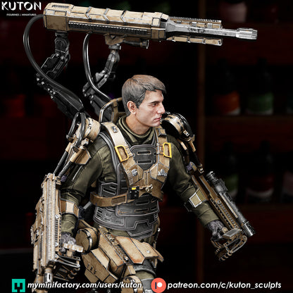 Major William Cage Statue 3D-Printed Kit