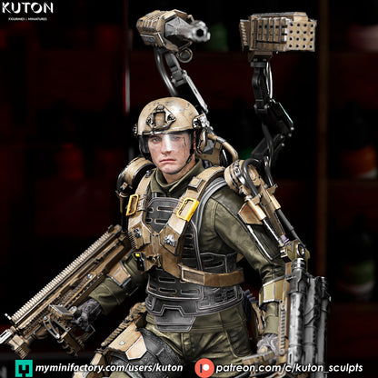 Major William Cage Statue 3D-Printed Kit