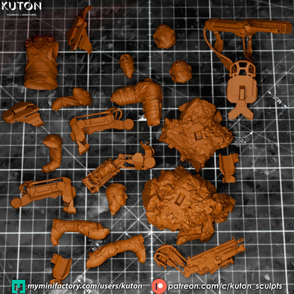 Major William Cage Statue 3D-Printed Kit
