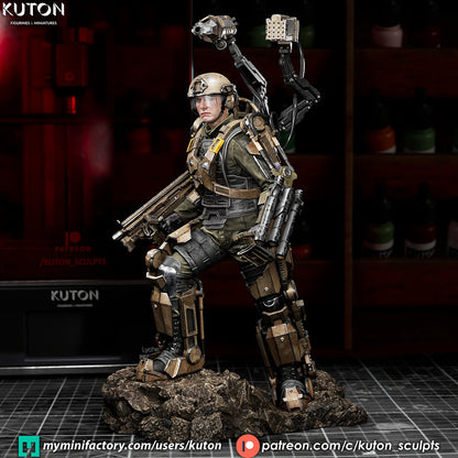 Major William Cage Statue 3D-Printed Kit