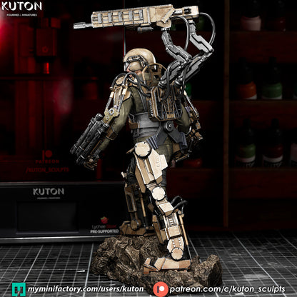 Major William Cage Statue 3D-Printed Kit